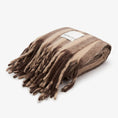 Load image into Gallery viewer, The Wool Stripe Throw - Burnt Umber Stripe