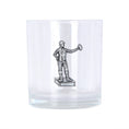Load image into Gallery viewer, Standing Jockey Pewter Rocks Glass
