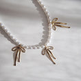 Load image into Gallery viewer, Pearl Bliss Bow Necklace