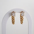 Load image into Gallery viewer, Nova CZ Chain Drop Earrings