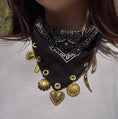 Load image into Gallery viewer, The Collector Black Bandana Necklace