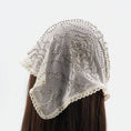 Load image into Gallery viewer, Beaded Lace Triangle Bandana