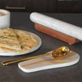 Load image into Gallery viewer, Marble and Wood Spoon Rest