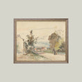 Load image into Gallery viewer, The Road From Versailles Framed Antique Art: 7x5