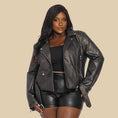 Load image into Gallery viewer, Black Moto Jacket