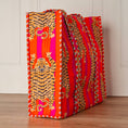 Load image into Gallery viewer, Quilted Feline Tote in Red