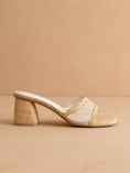 Load image into Gallery viewer, The Trina Scalloped Mesh Block Heel