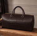 Load image into Gallery viewer, Crocodile Embossed Weekender Duffle