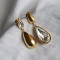 Load image into Gallery viewer, Crystal Duo Drop Earrings | Statement Earrings