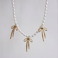 Load image into Gallery viewer, Pearl Bliss Bow Necklace