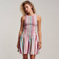 Load image into Gallery viewer, Sorbet Stripe Smocked Bodice Sleeveless Mini Dress