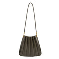 Load image into Gallery viewer, Carrie Olive Pleated Vegan Leather Shoulder Bag