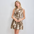 Load image into Gallery viewer, CowPrint Denim Mini Dress