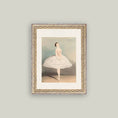 Load image into Gallery viewer, Ballerina Framed Antique Art - 8" x 10"