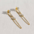 Load image into Gallery viewer, Geometric Chain Drop Earrings