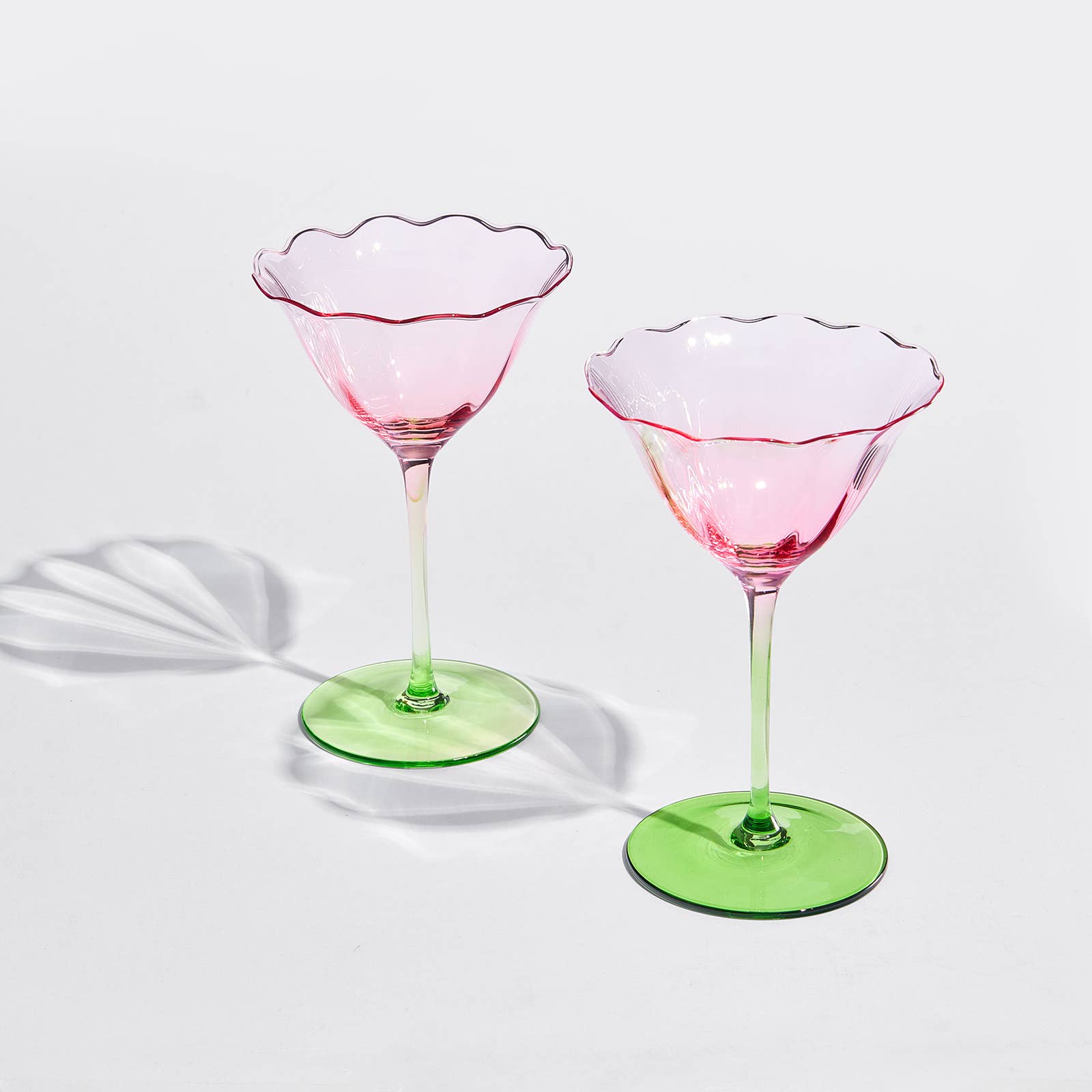 Set of 2 Tulip-Shaped Champagne Coupe Glass