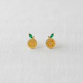 Load image into Gallery viewer, Colorful Zircon Fruit Stud Earrings