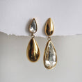 Load image into Gallery viewer, Crystal Duo Drop Earrings | Statement Earrings
