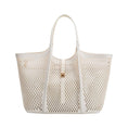 Load image into Gallery viewer, Malia Ivory Laser Cut Vegan Leather Tote Bag