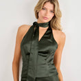 Load image into Gallery viewer, Deep Green Satin Halter