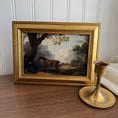Load image into Gallery viewer, Vintage Style landscape and horse Art Print Framed