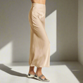 Load image into Gallery viewer, Champagne Satin Midi Skirt