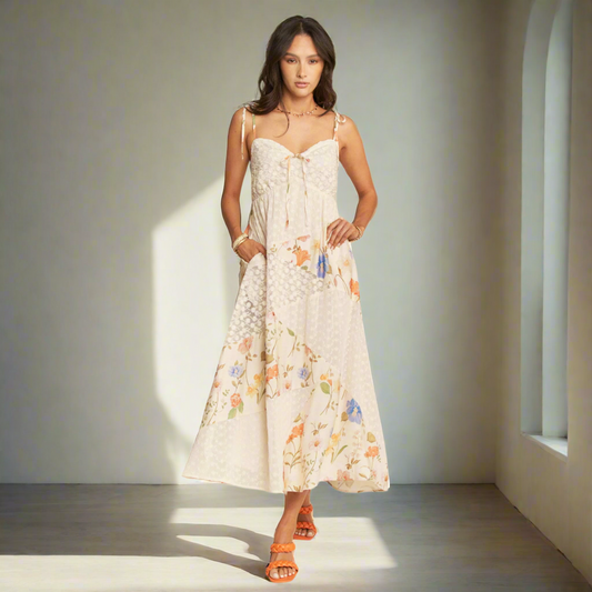 Patchwork Slip Dress