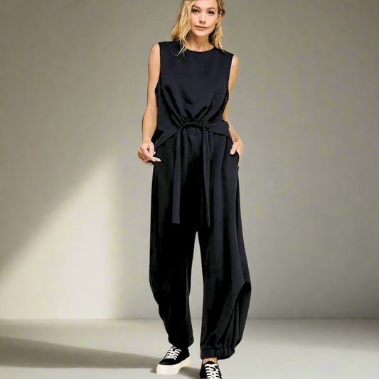 Cleo Cozy Lounge Set - Black