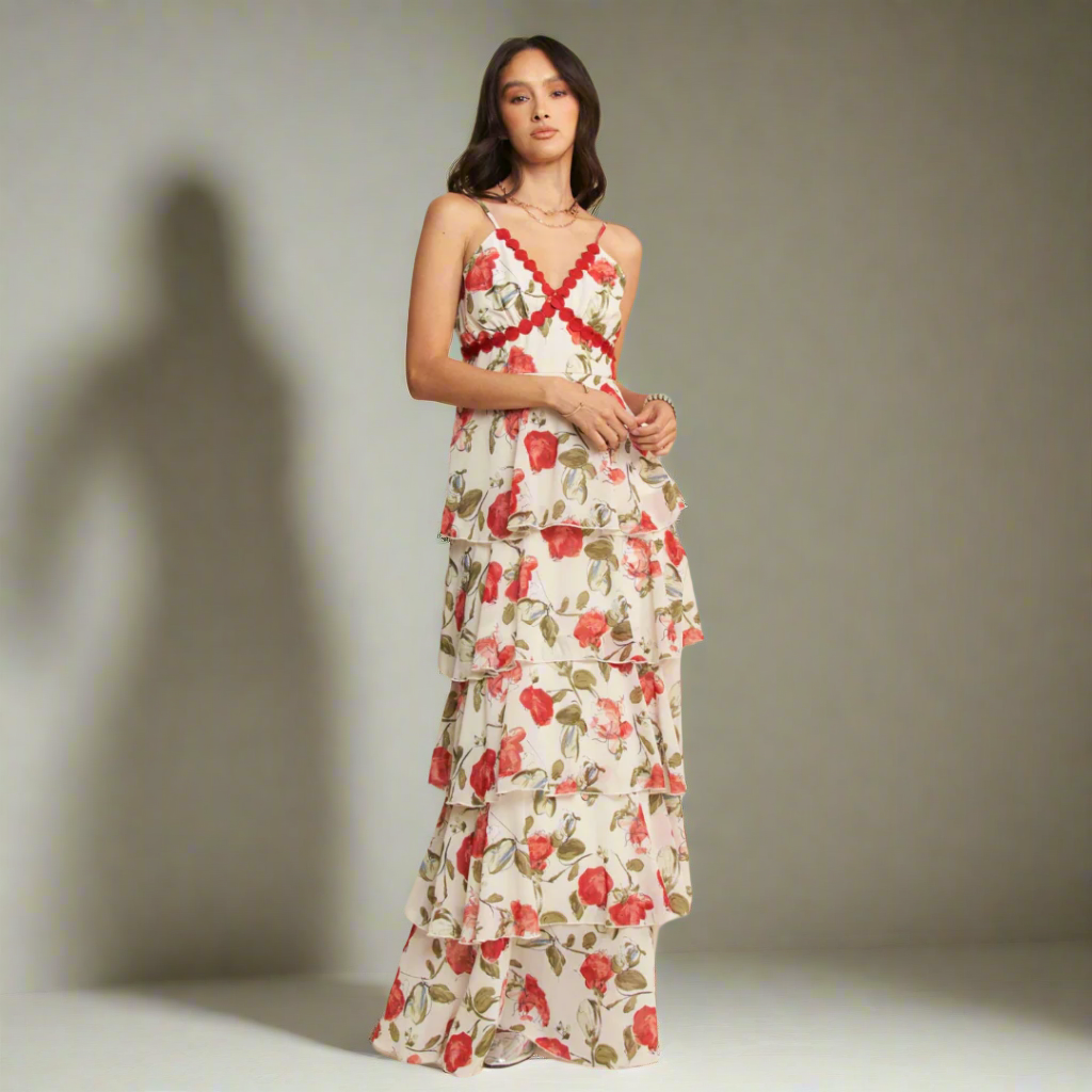 Winner's Circle Tiered Ruffle Dress