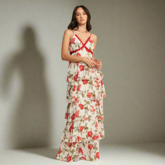 Winner's Circle Tiered Ruffle Dress