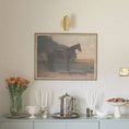 Load image into Gallery viewer, Saddled Horse Framed Antique Art
