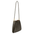 Load image into Gallery viewer, Carrie Olive Pleated Vegan Leather Shoulder Bag