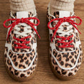 Load image into Gallery viewer, Dual-Lace Leopard Court Sneaker
