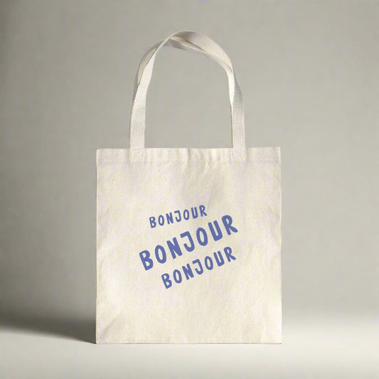 Bonjour Trois - Canvas Tote Bag