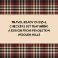 Load image into Gallery viewer, Pendleton Red Black Check Pattern Chess & Checkers