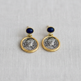 Load image into Gallery viewer, Vintage Coin Portrait Silver Stud Earrings