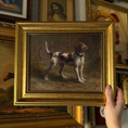 Load image into Gallery viewer, Vintage Style Brown Dog Art Print Framed Size 8x10