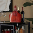 Load image into Gallery viewer, Red Leather Wine Holder