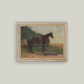 Load image into Gallery viewer, Saddled Horse Framed Antique Art