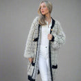 Load image into Gallery viewer, Fuzzy Grid Cardigan
