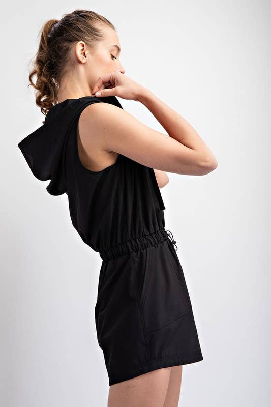 Black Hoodie Romper