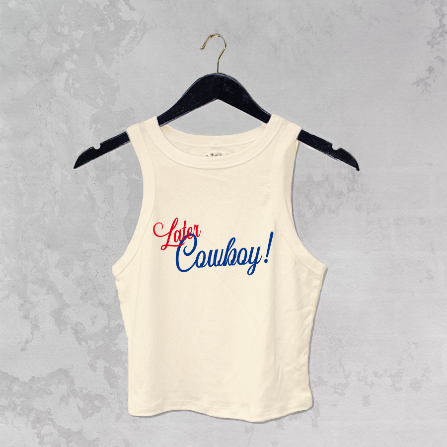 Later Cowboy Micro-Ribbed Cropped Tank