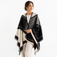Load image into Gallery viewer, Black & Ivory Cashmere Wrap
