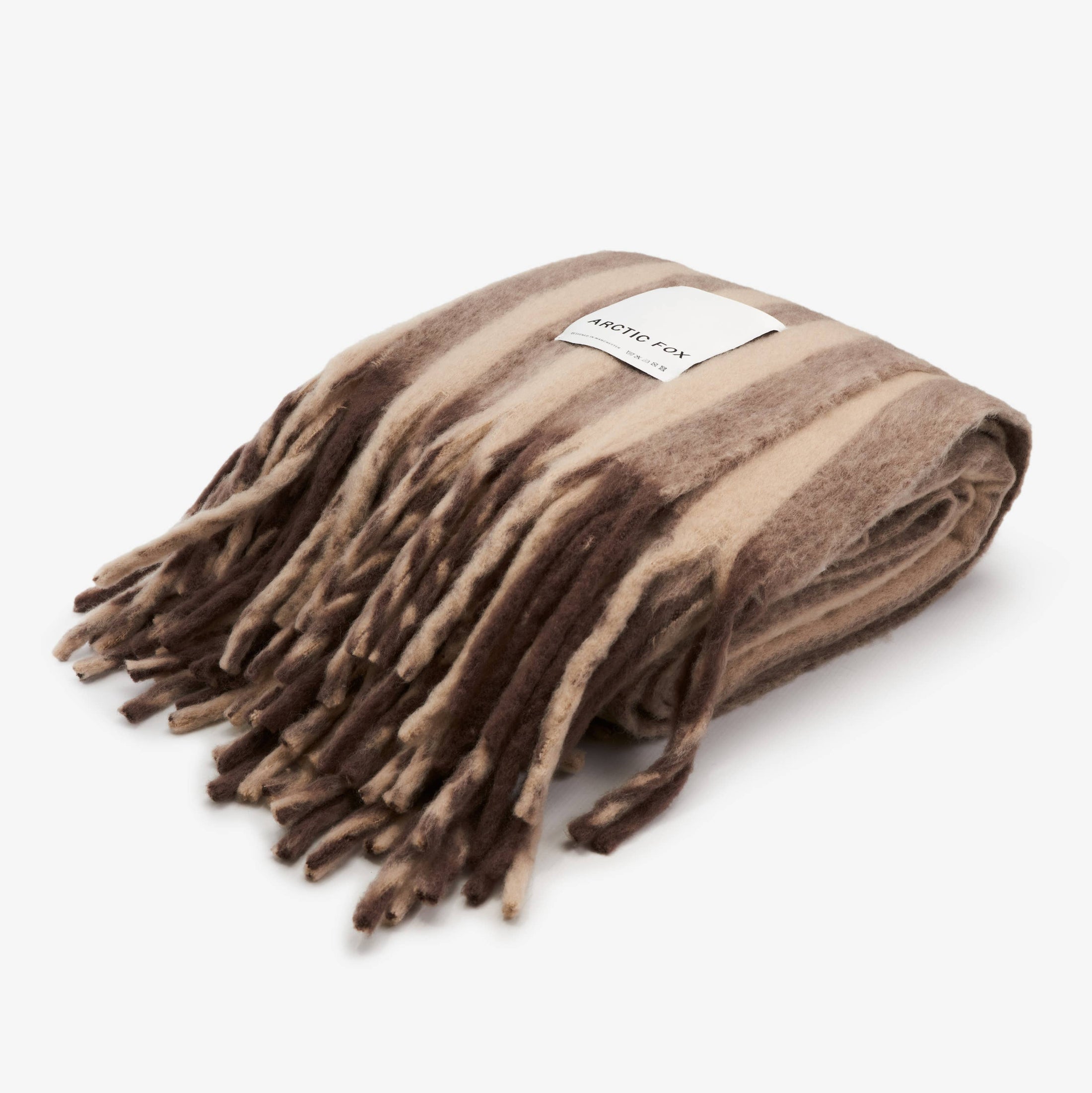 The Wool Stripe Throw - Burnt Umber Stripe