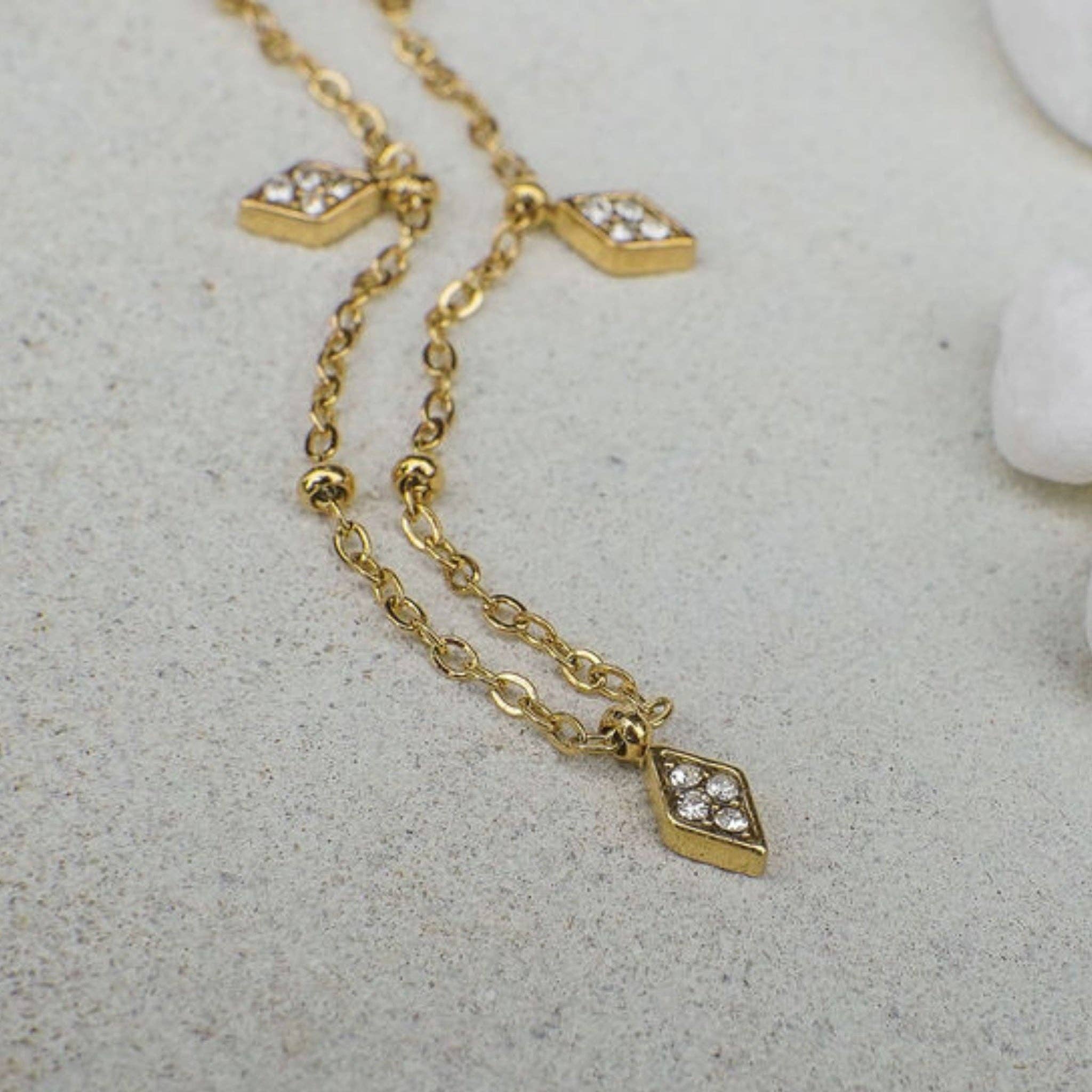 Elandra Diamond Drop Necklace