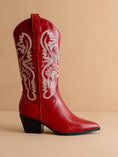 Load image into Gallery viewer, Amaya Western Boots in Cherry Red
