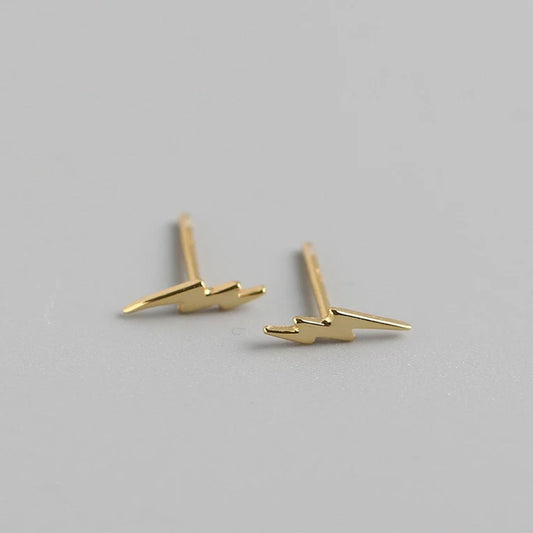 Gold Lightning Studs