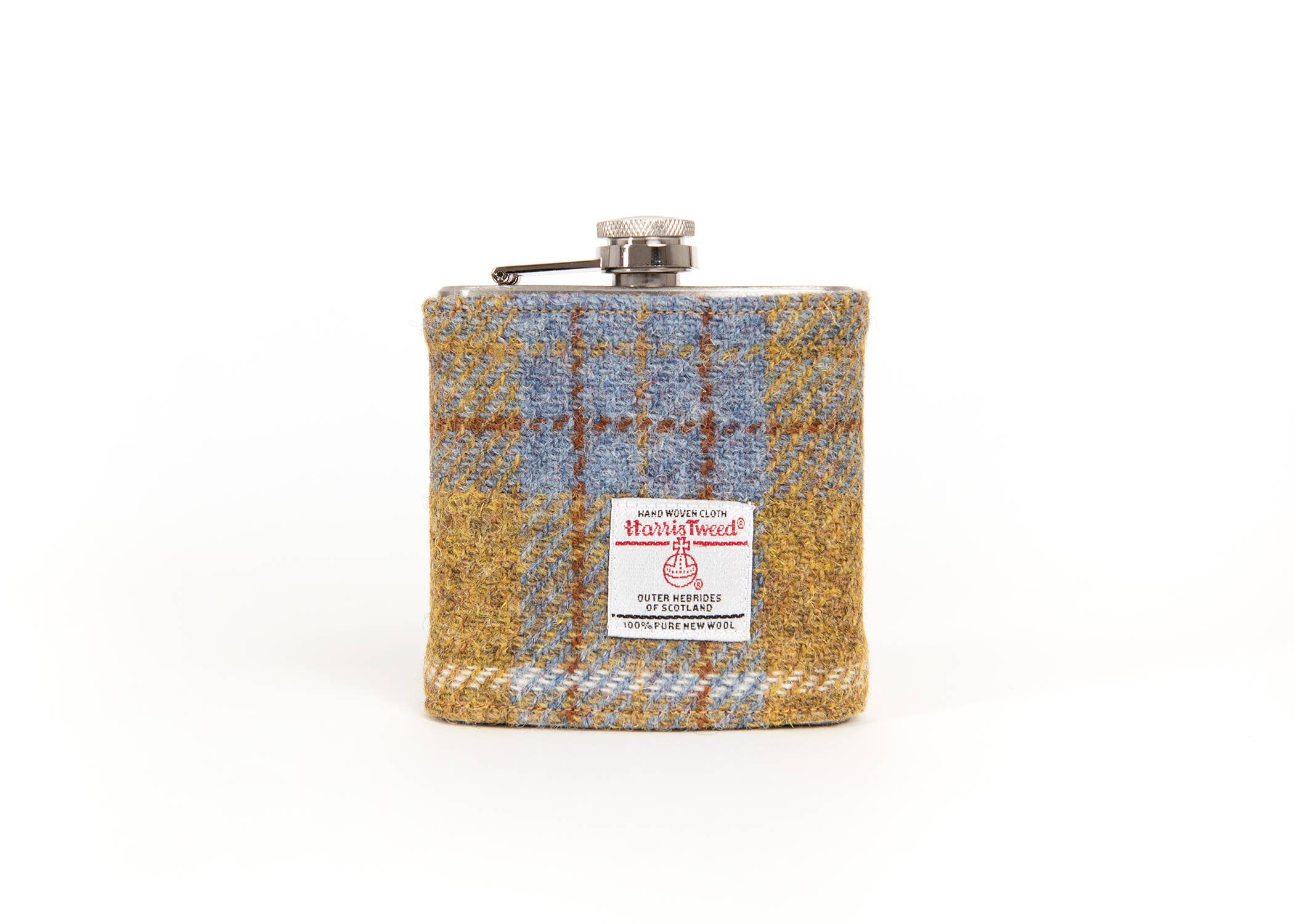 6oz Harris Tweed Hip Flask - Autumn Colours  - HT56