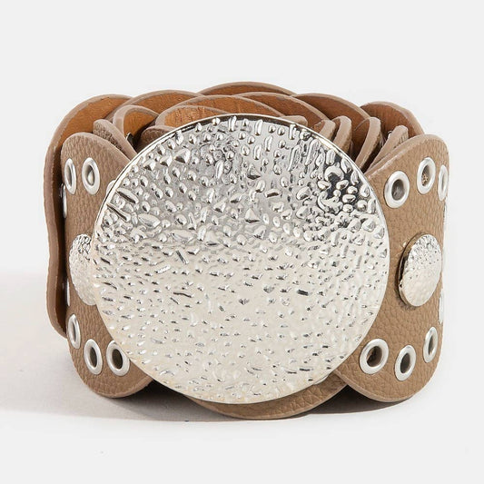 Boho Babe Belt in Tan & Silver