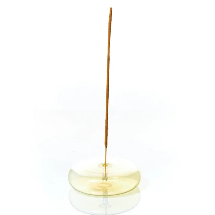 Dimple Handblown Glass Incense Holder